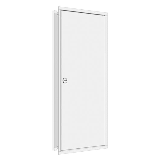 Flush-mounted frame flat + door 2-24, 3-part system, 100mm
