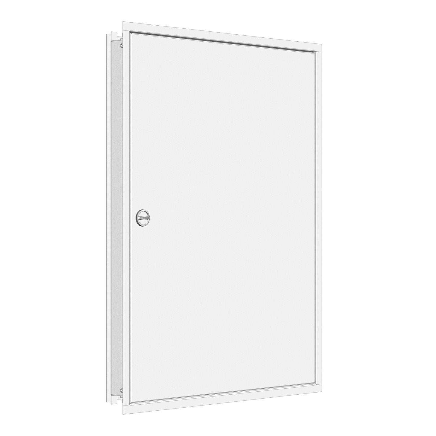 Flush-mounted frame flat + door 3-21, 3-part system, 100mm