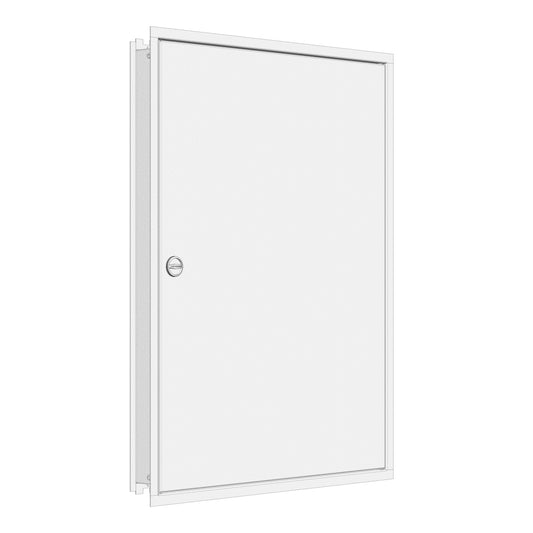 Flush-mounted frame flat + door 3-21, 3-part system, 100mm