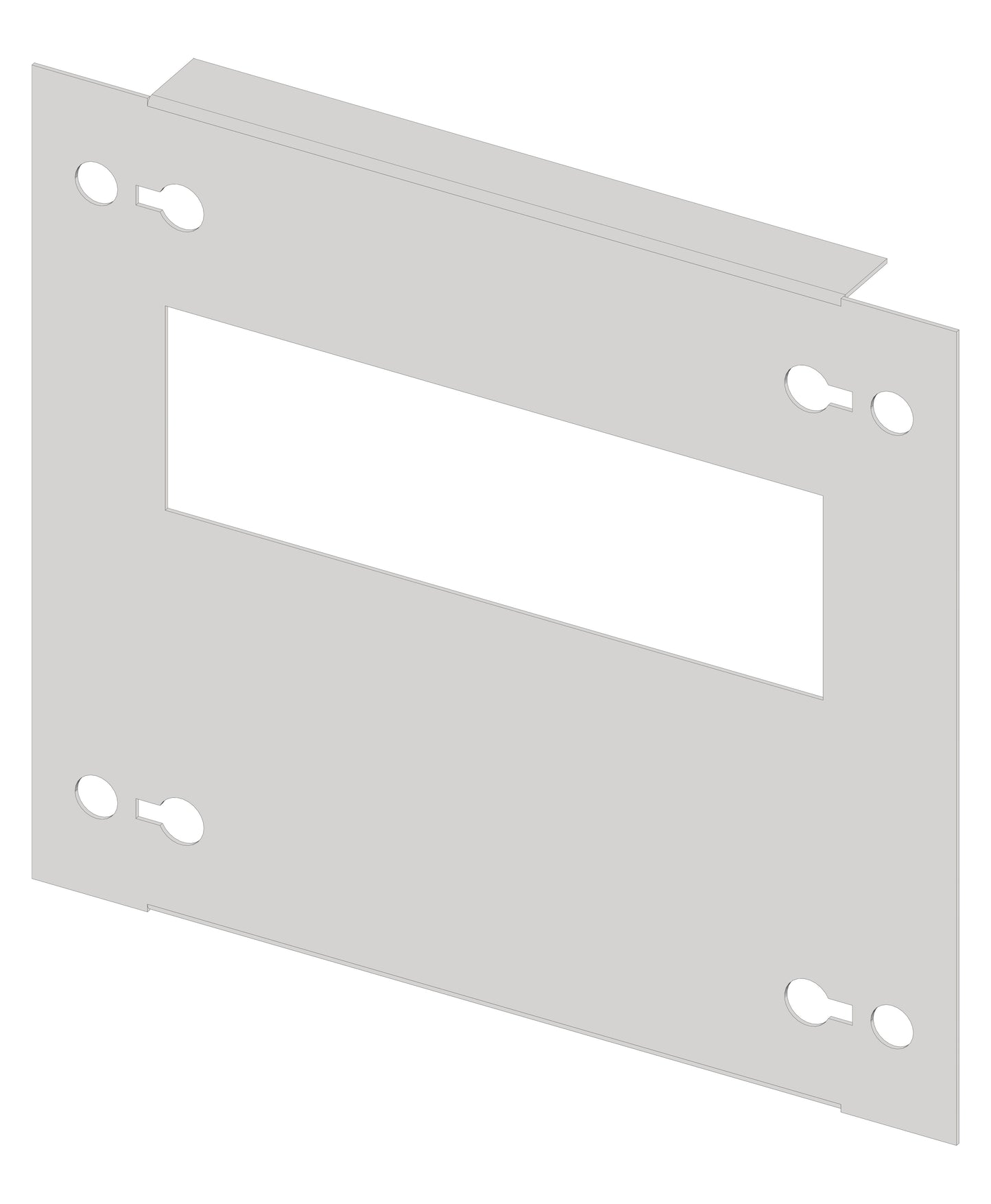Slotted front Plate 208mm G4 sheet steel, 8MW for wide 2