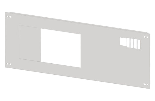 Front plate sheet steel with cutout 196x187mm, 4 unit-wide