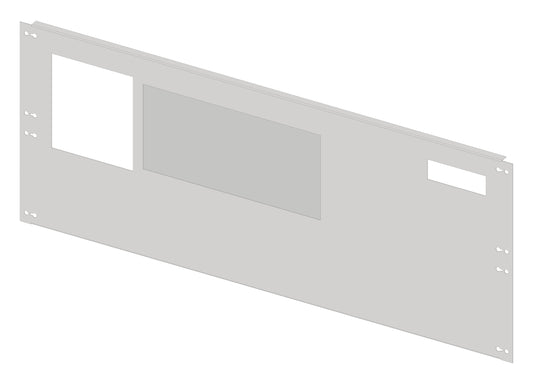 Front plate 5B10 sheet steel with cutout, 5 unit-wide