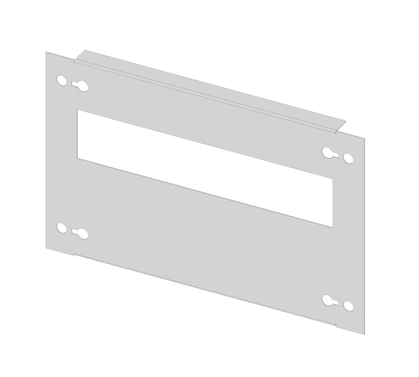 Slotted front plate 220mm G4 sheet steel, 8MW