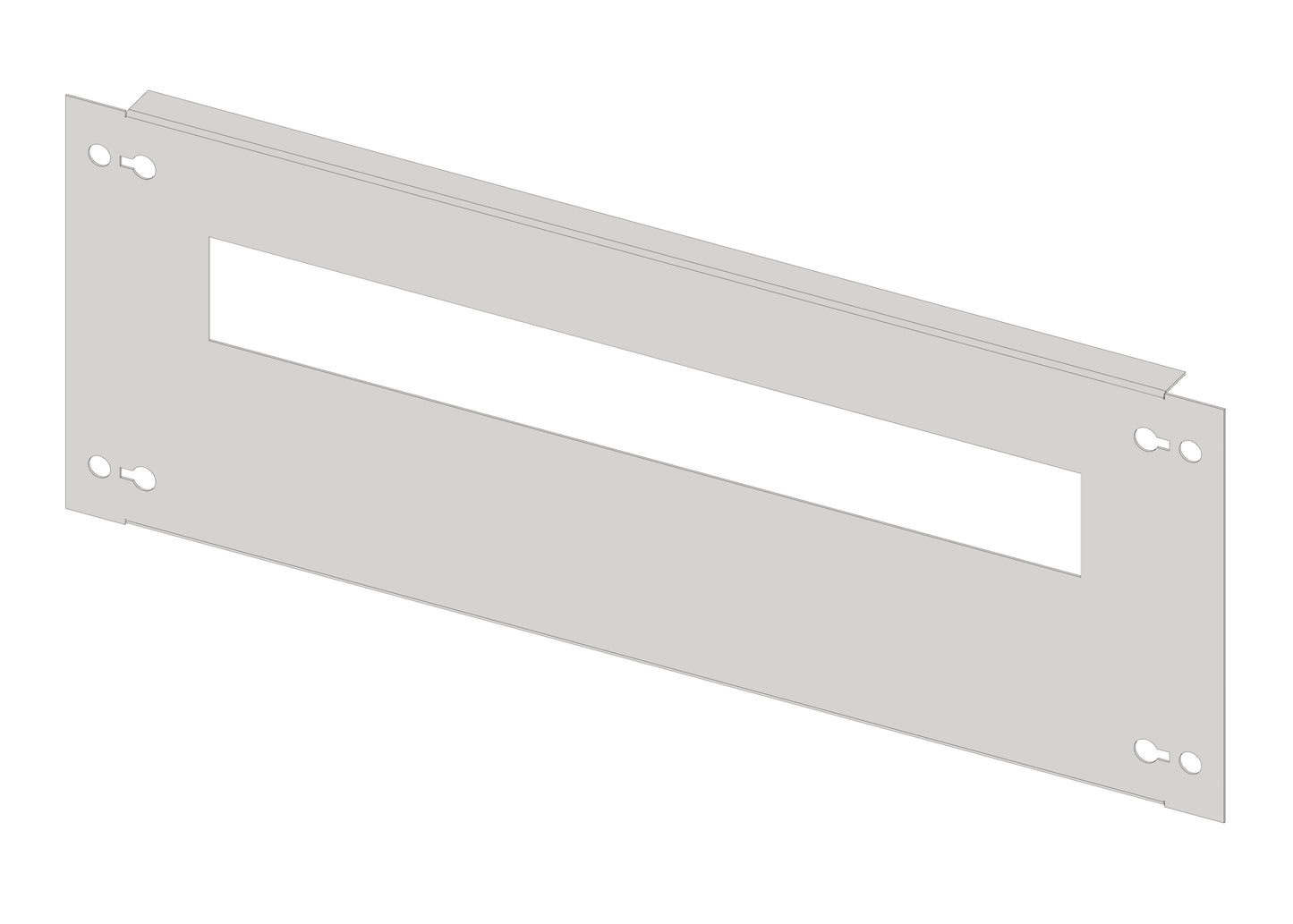 Slotted front plate 220mm G4 sheet steel, 18MW