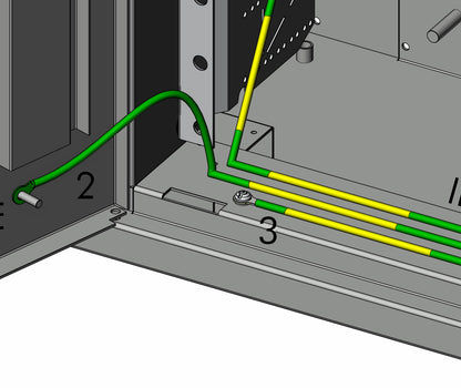 Grounding Kit, Washers enclosed, 5 Cables signed with "1-3"