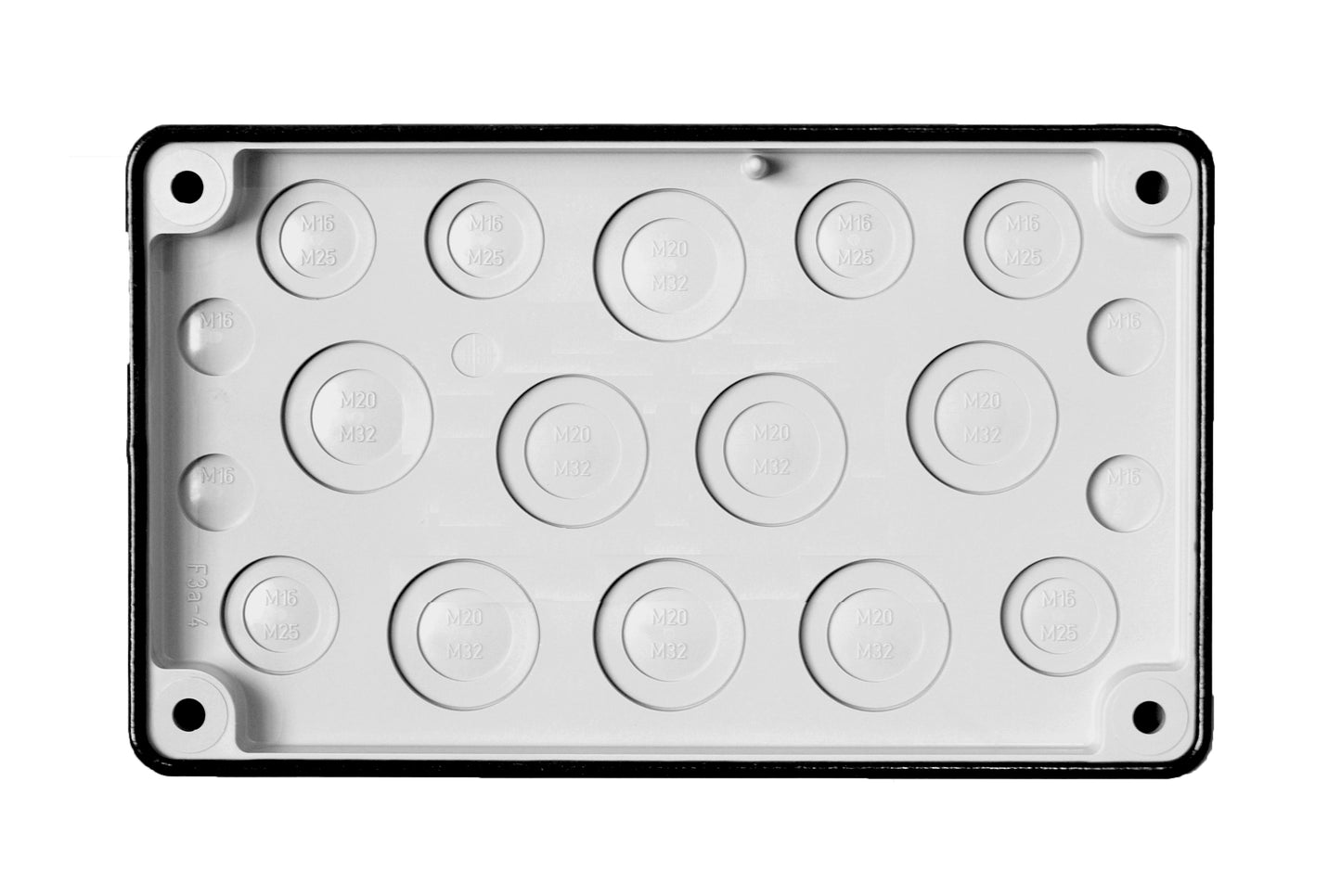 Cable entry gland plate, 4xM16, 6xM25/16, 8xM32/20