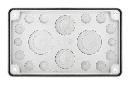 Cable entry gland plate 2xM16, 12xM20, 2xM40/25, 2xM50/32