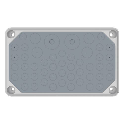 Cable entry gland plate, IP55, 44xØ3-14, 3xØ3-21, 2xØ3-30mm
