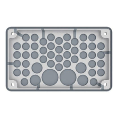 Cable entry gland plate, IP55, 44xØ3-14, 3xØ3-21, 2xØ3-30mm