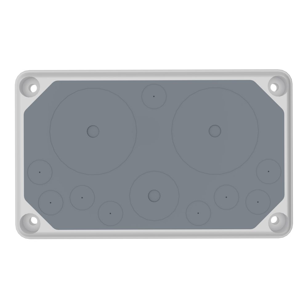 Cable entry gland plate, IP55, 9xØ3-20, 1xØ3-40, 2xØ3-70mm