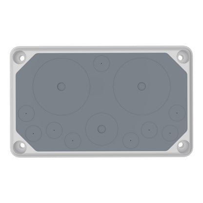 Cable entry gland plate, IP55, 9xØ3-20, 1xØ3-40, 2xØ3-70mm