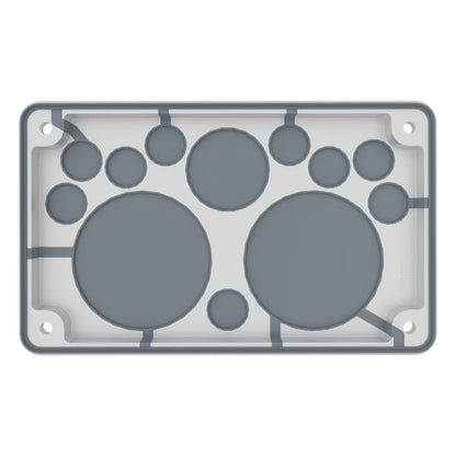Cable entry gland plate, IP55, 9xØ3-20, 1xØ3-40, 2xØ3-70mm