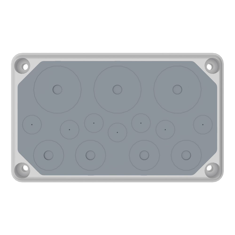 Cable entry gland plate, IP55, 7xØ3-20, 4xØ3-32, 3xØ3-50mm