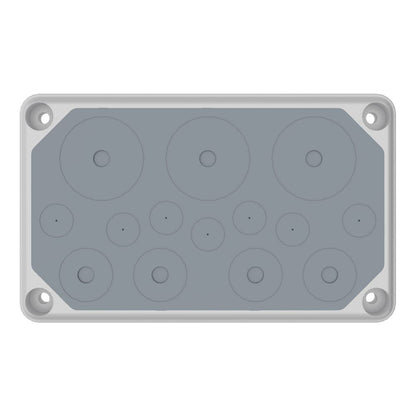 Cable entry gland plate, IP55, 7xØ3-20, 4xØ3-32, 3xØ3-50mm