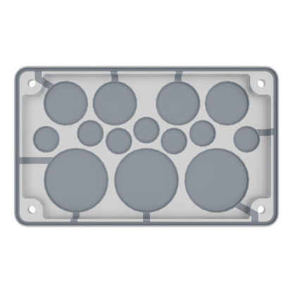 Cable entry gland plate, IP55, 7xØ3-20, 4xØ3-32, 3xØ3-50mm