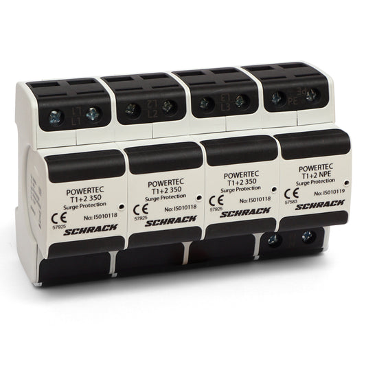 POWERTEC P 25kA + RC, 3+1 TT - 350V, T1/2, pluggable