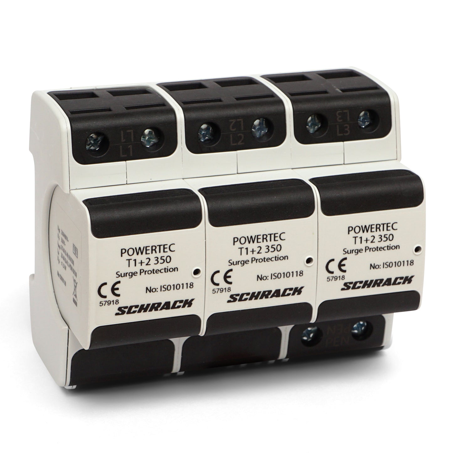 POWERTEC P 25kA + RC, 3+0 TNC - 350V, T1/2, pluggable