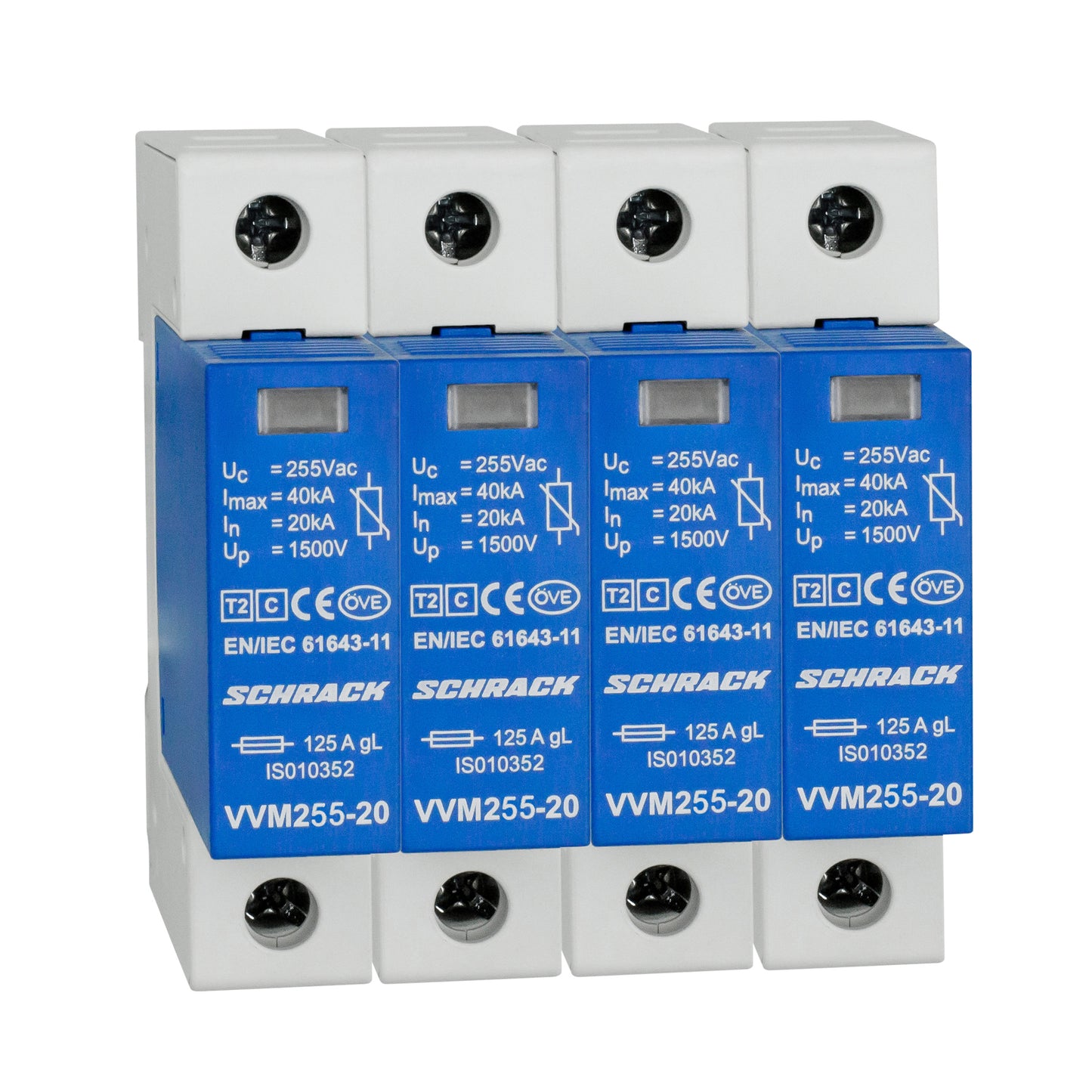 Set descărcător VARTEC T2(C), pt. TN-S 255V/20kA, 4+0