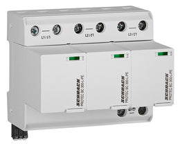 Comb. arrester 3+0 TNC,ClassI+II(B+C),300V,25kA+RC,pluggable