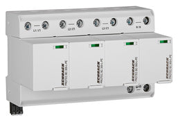 Comb. arrester 4+0 TNS,ClassI+II(B+C),300V,25kA+RC,pluggable