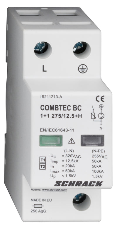Descarcator COMBTEC BC 1+1 275/12,5+contact auxiliar