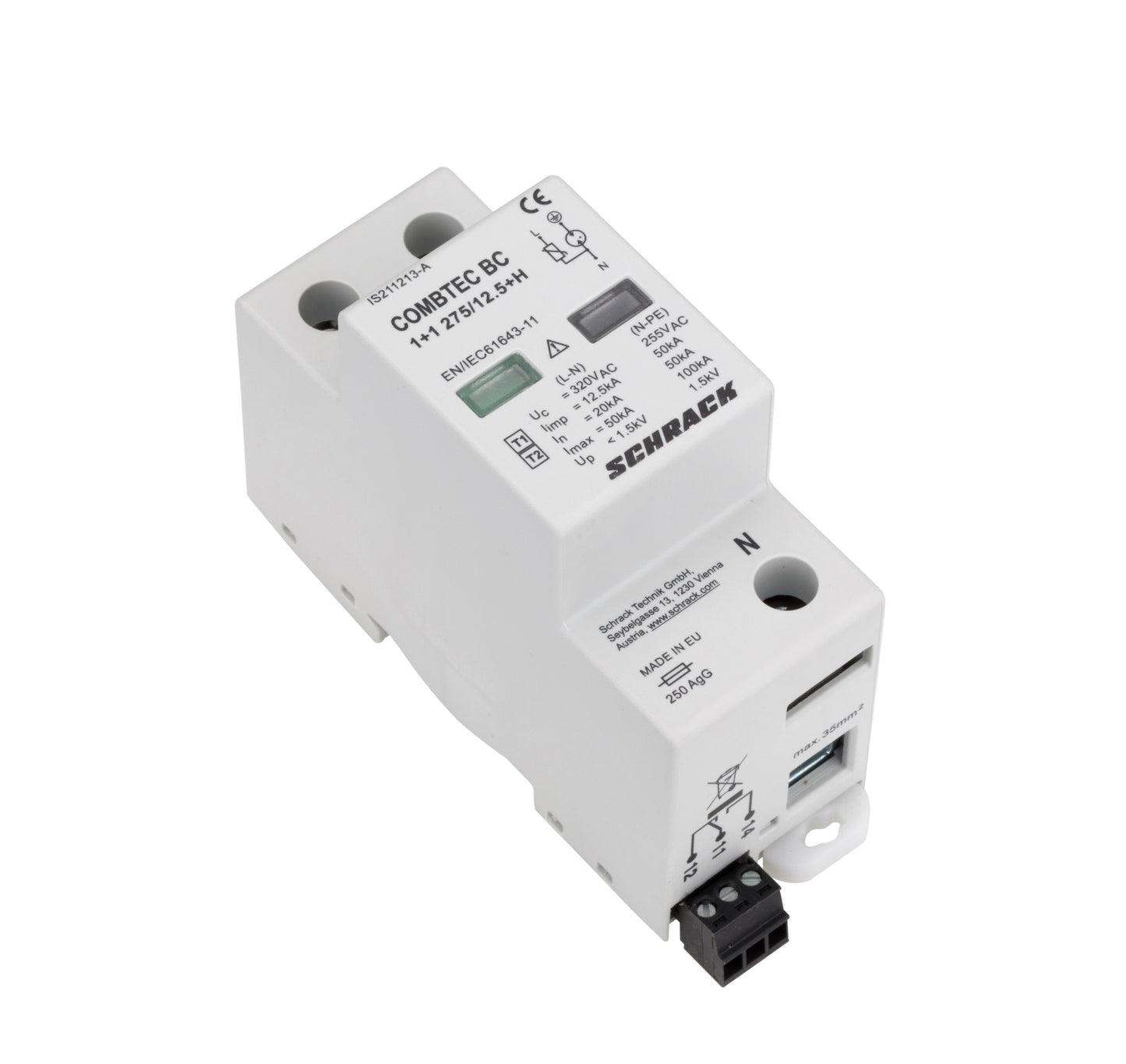 Descarcator COMBTEC BC 1+1 275/12,5+contact auxiliar