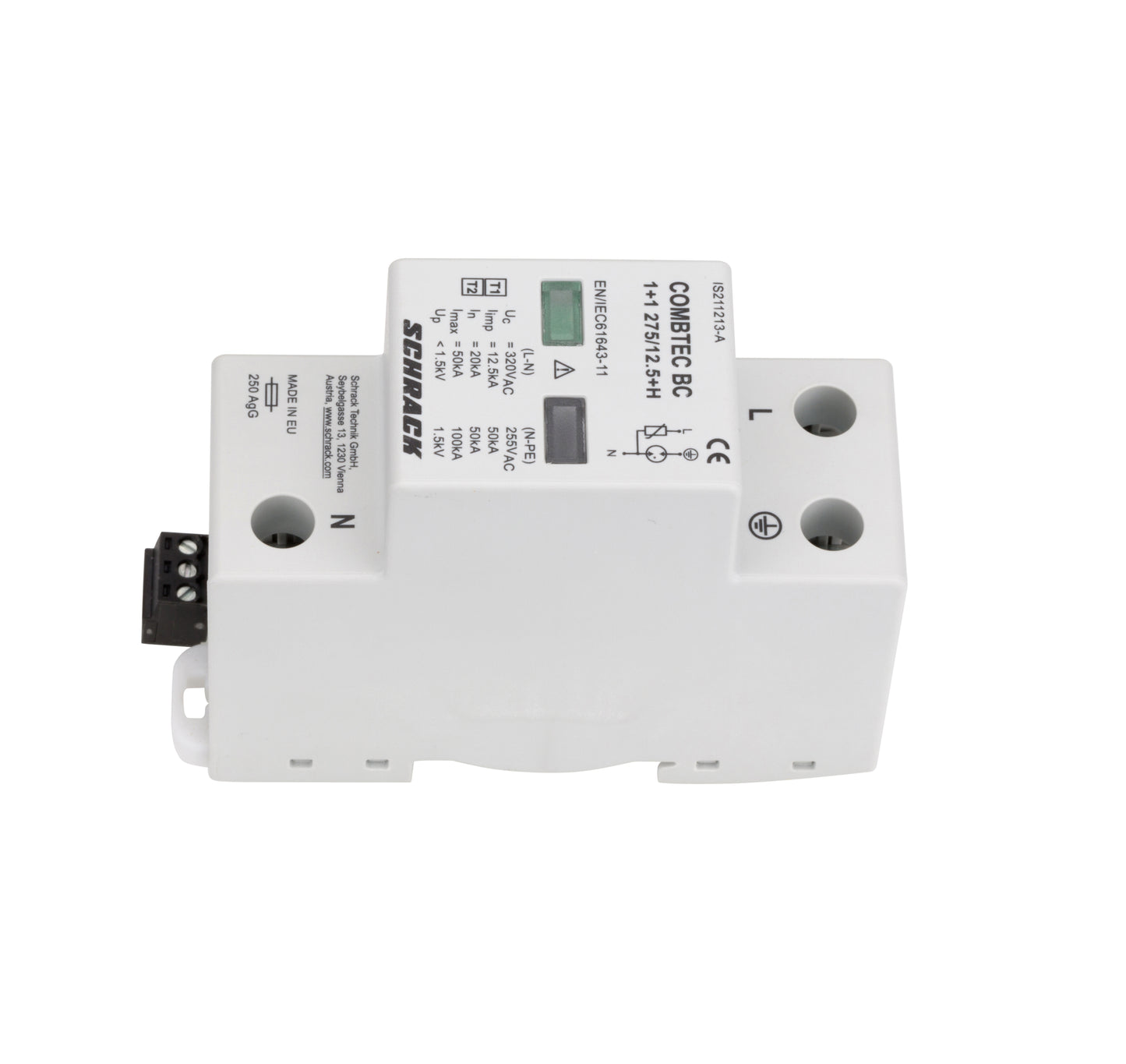 Descarcator COMBTEC BC 1+1 275/12,5+contact auxiliar