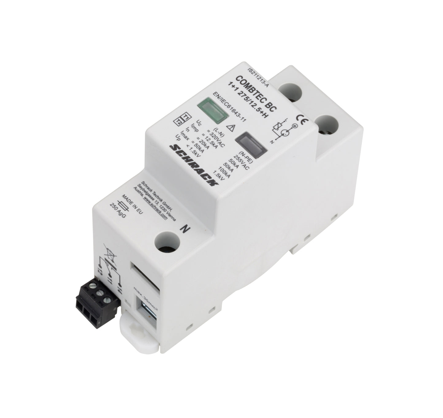 Descarcator COMBTEC BC 1+1 275/12,5+contact auxiliar