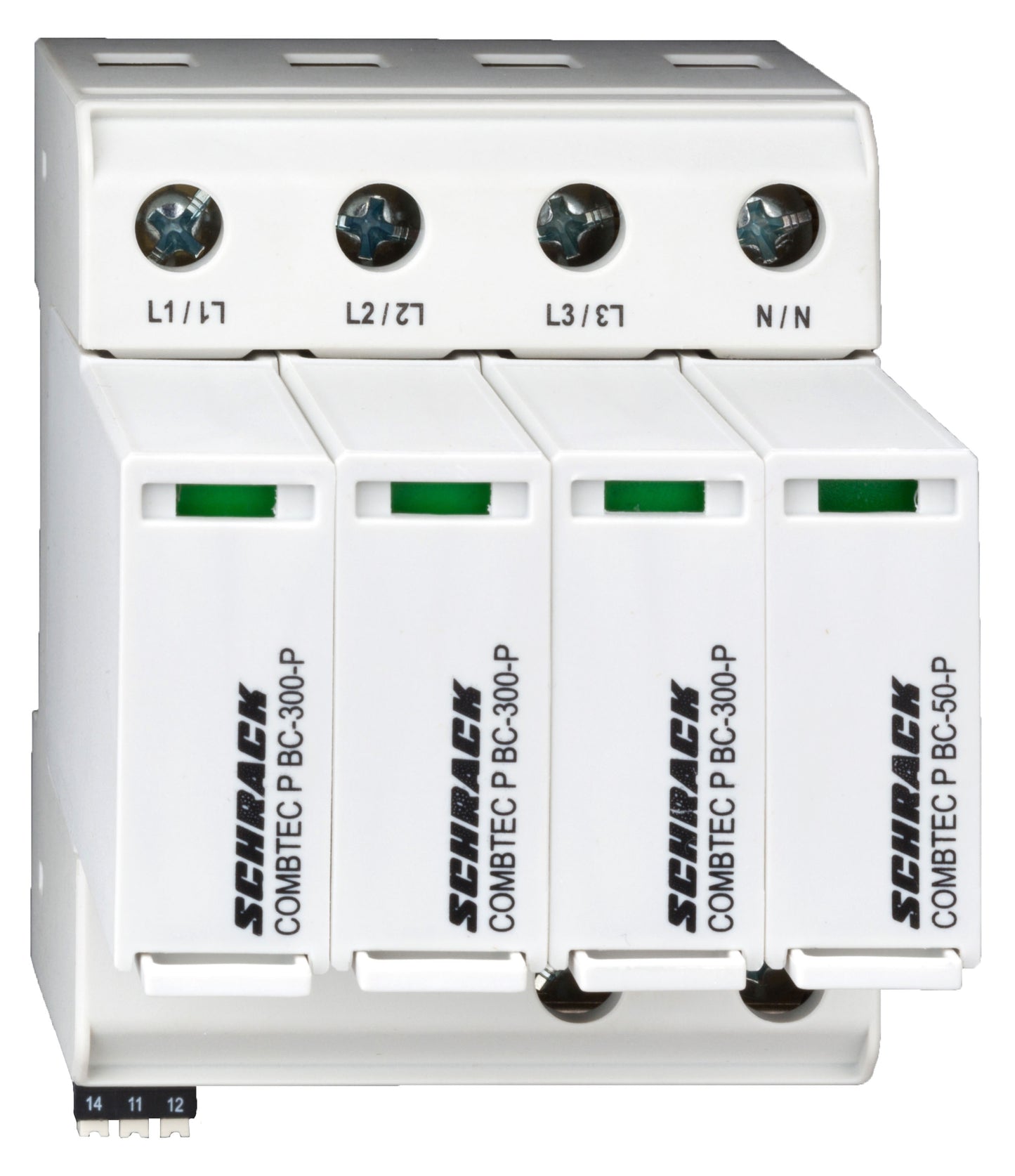 Descărcător broşabil,3+1 TT,Cl.I+II (B+C) 300V / 12.5kA