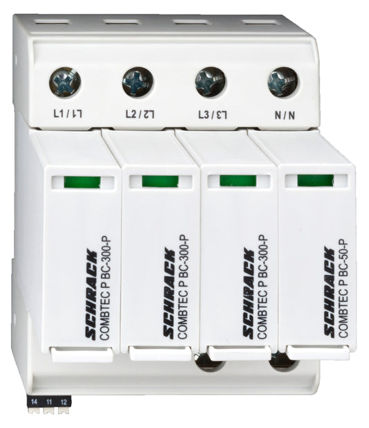 Descărcător broşabil,3+1 TT,Cl.I+II (B+C) 300V / 12.5kA