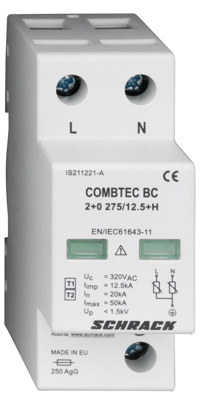 Descarcator COMBTEC BC 2+0 275/12,5+contact auxiliar
