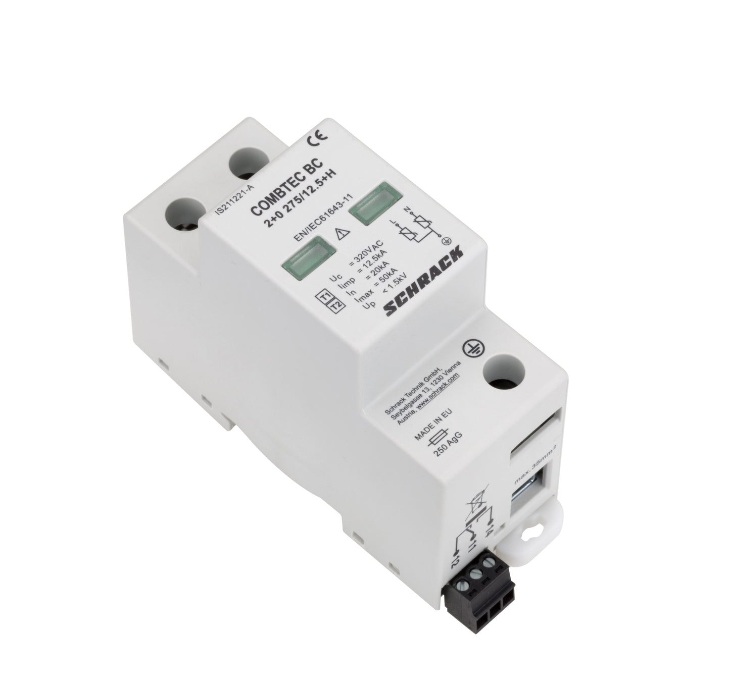 Descarcator COMBTEC BC 2+0 275/12,5+contact auxiliar