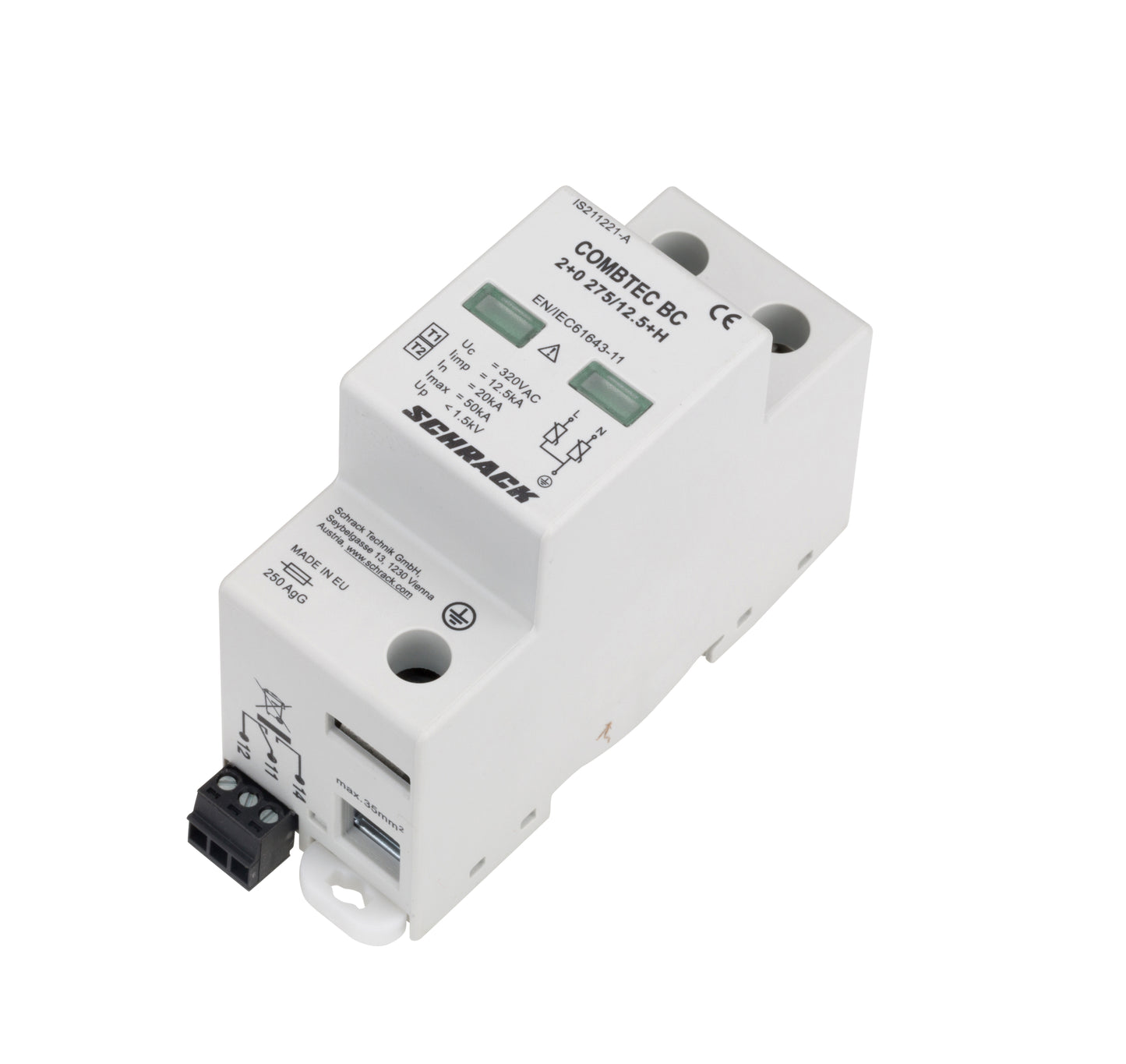 Descarcator COMBTEC BC 2+0 275/12,5+contact auxiliar