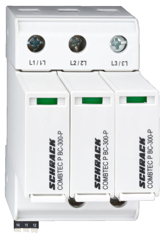 Descărcător broşabil,3+0 TNC,Cl.I+II (B+C) 300V / 12.5kA