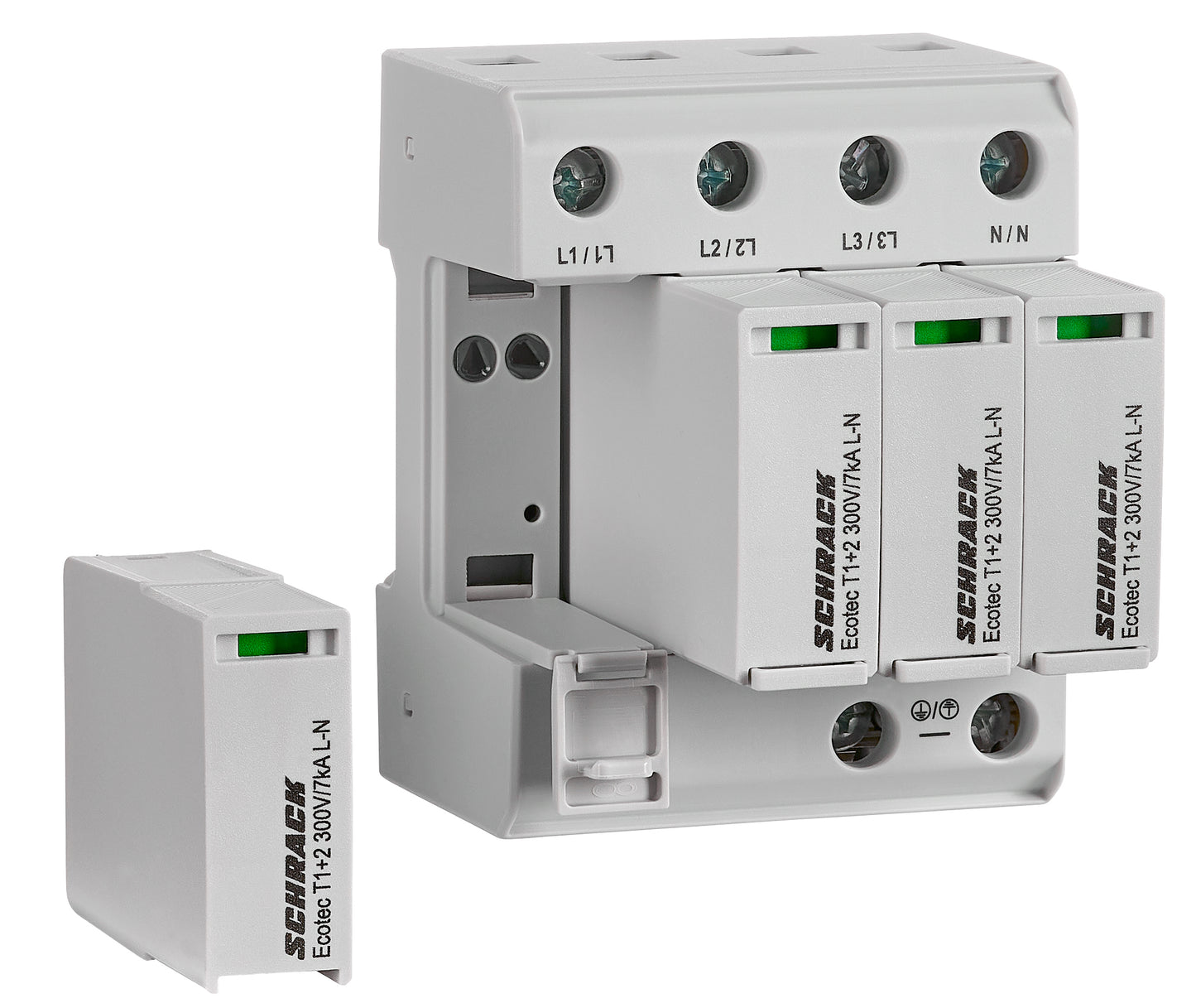 Surge arrester, 4+0  TNS, T1+2, 300V, 7kA