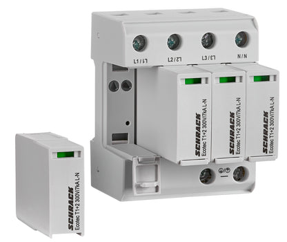 Surge arrester, 4+0  TNS, T1+2, 300V, 7kA