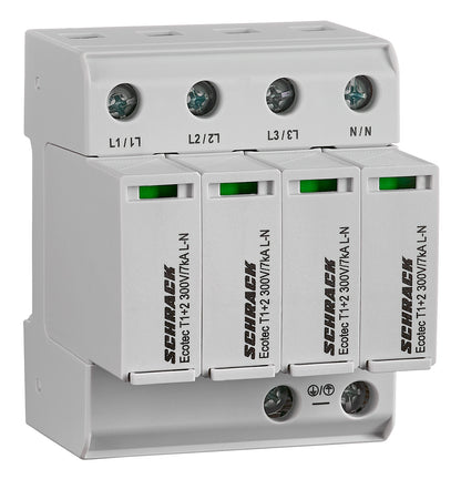 Surge arrester, 4+0  TNS, T1+2, 300V, 7kA