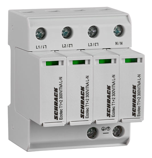 Surge arrester, 4+0  TNS, T1+2, 300V, 7kA