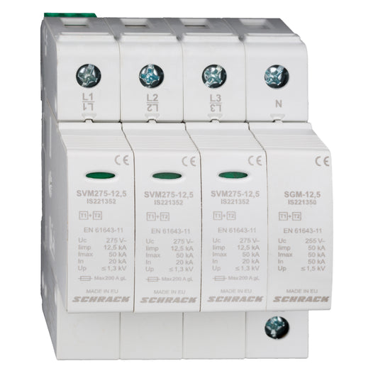 Descărcător 3+1 TT,Clasa I+II(B/C)275V,limp12,5kA+ca
