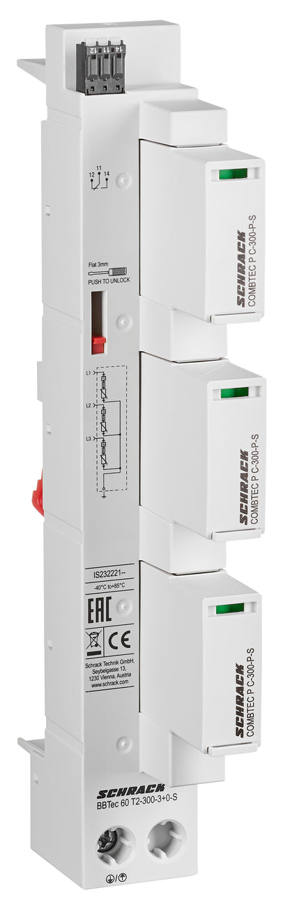 Surge Arrester for 60mm System 3+0 AX+F TN-C, Class 2(C)