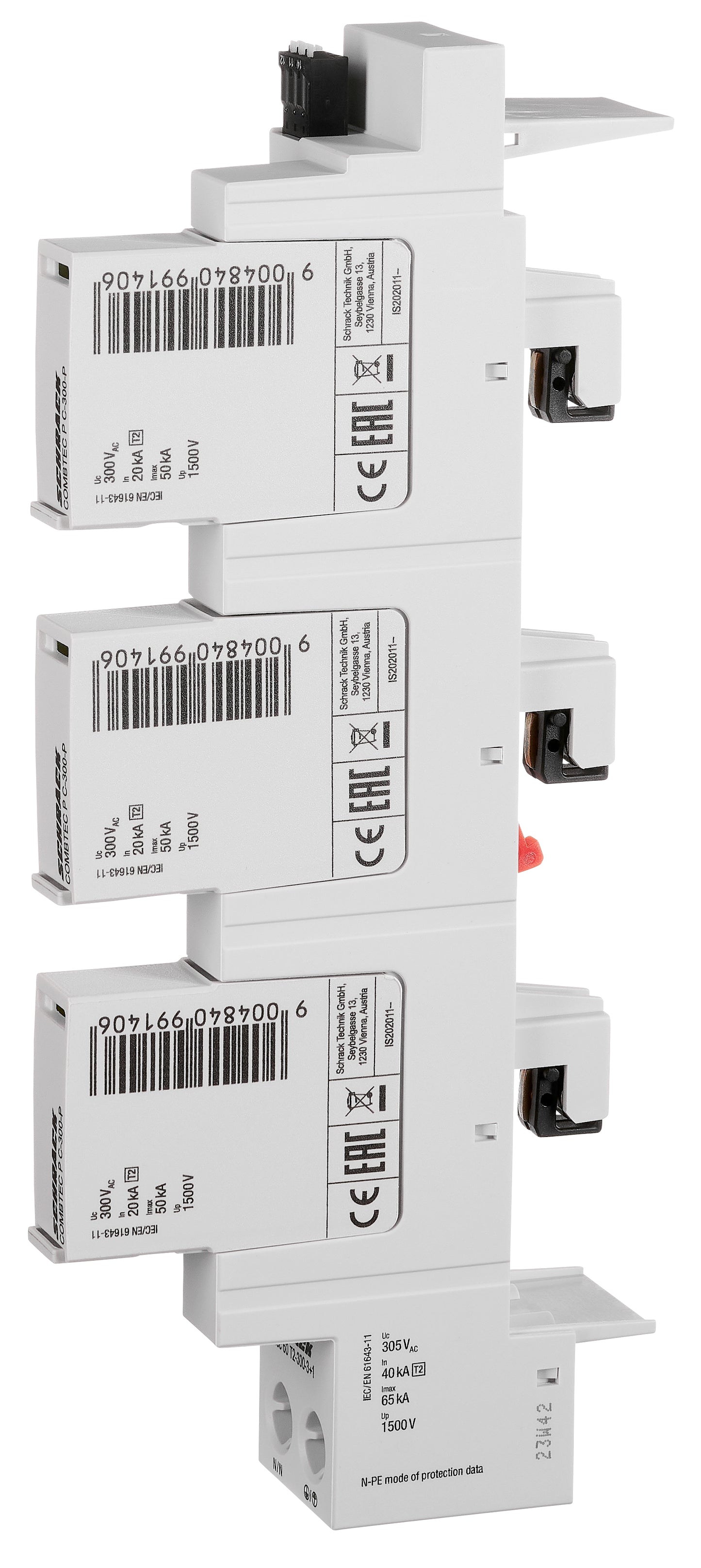 Surge Arrester for 60mm System 3+1, AX, TT/TN-S, Class 2(C)