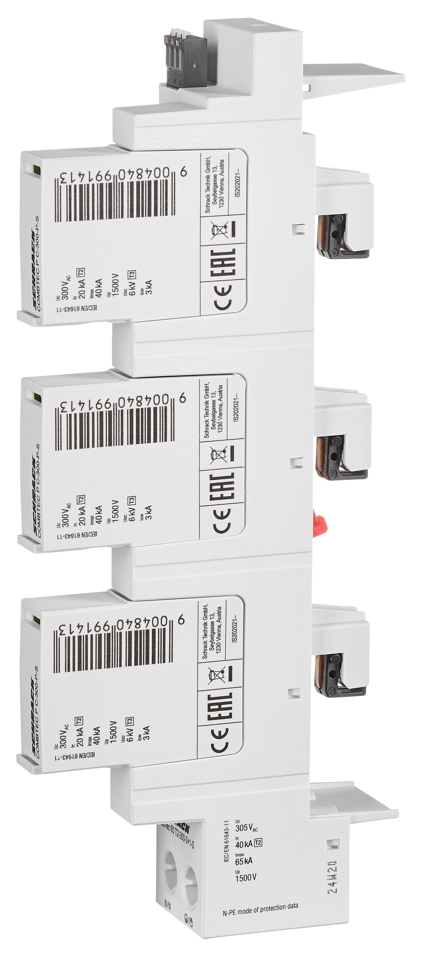 Surge Arrester for 60mm System 3+1 AX+F, TT/TN-S, Class 2(C)