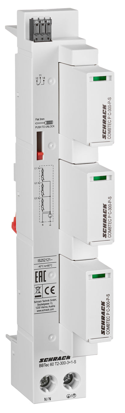 Surge Arrester for 60mm System 3+1 AX+F, TT/TN-S, Class 2(C)