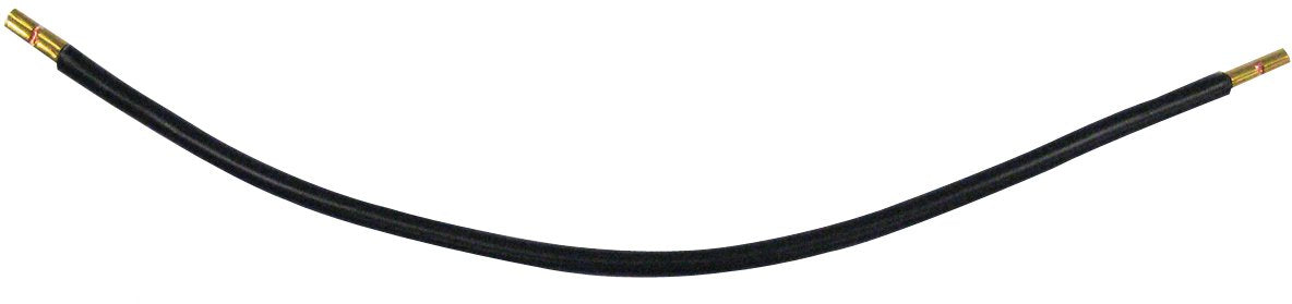 Insul. wire, 10mm ², black, both sides with ferrule, 260mm
