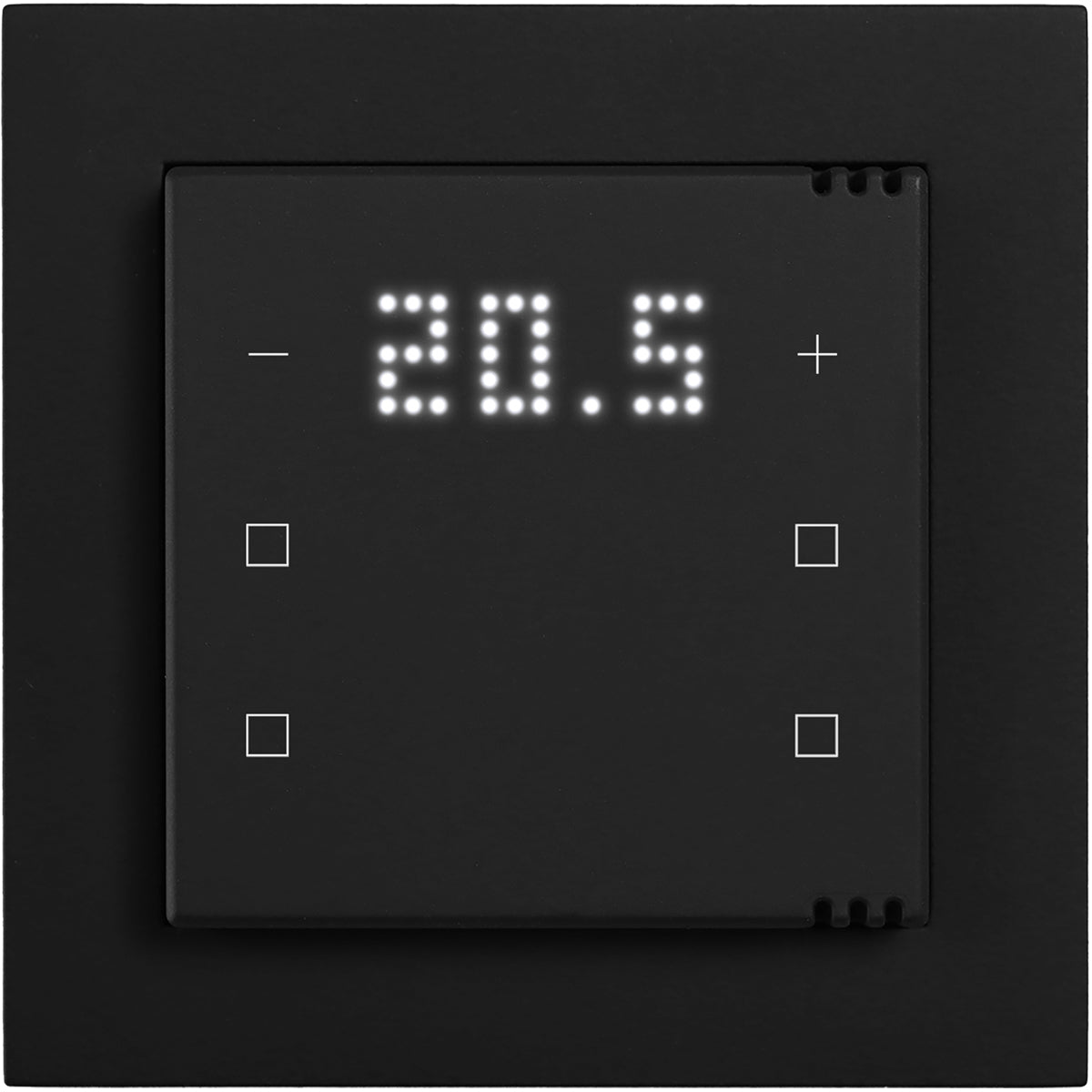 Pushbutton 6-gang,2x temp.display,4x neutral,climate/CO2,I/O