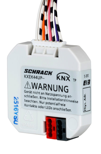 Interfaţă buton KNX, 4xcont l. de potenţial/ieşiri contr LED