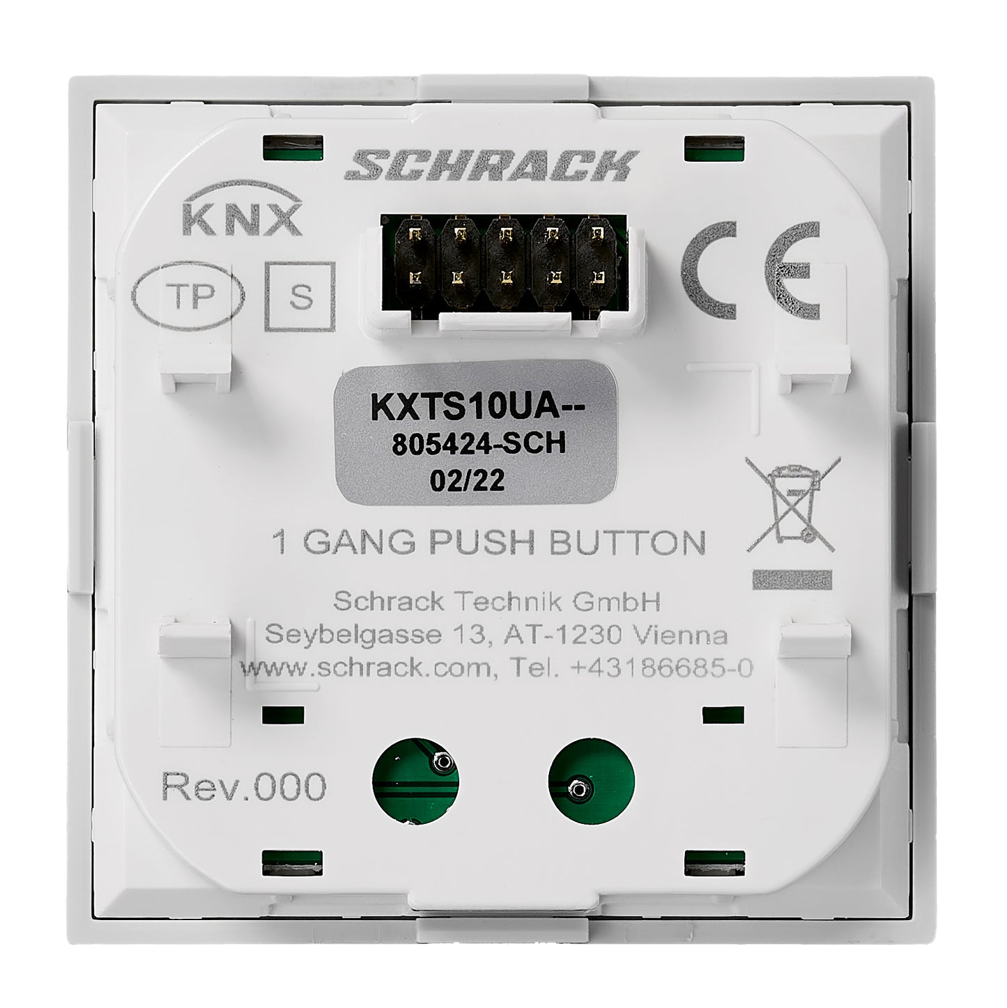 Taster KNX, o pereche, cu LED de stare, antracit