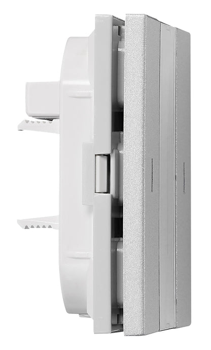 Taster KNX, o pereche, cu LED de stare, argintiu