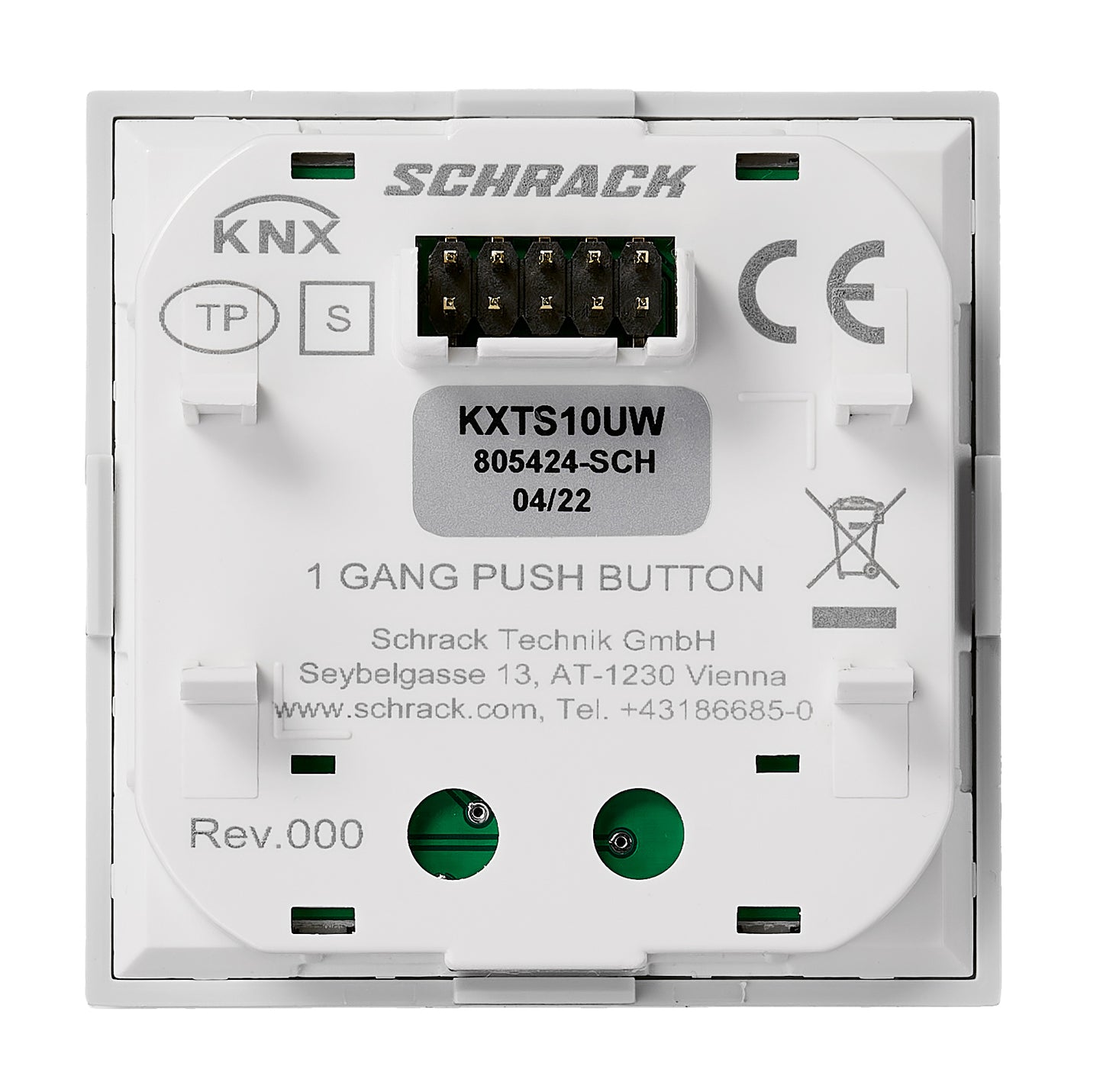 Taster KNX, o pereche, cu LED de stare, alb