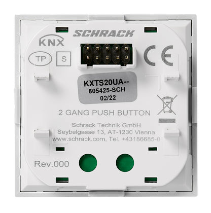 Taster KNX, două perechi, cu LED de stare, antracit